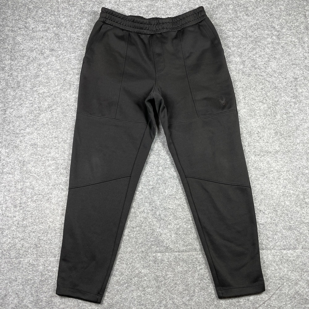 Spyder Active Jogger Pants Mens Large Black ProWEB Athletic Tapered Sweats